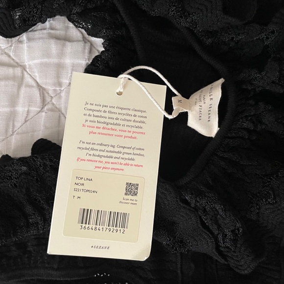 NWT Sezane Lina Top M - Picture 3 of 3